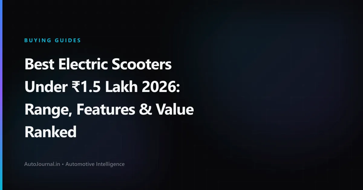 Best Electric Scooters Under ₹1.5 Lakh 2026: Range, Features & Value Ranked