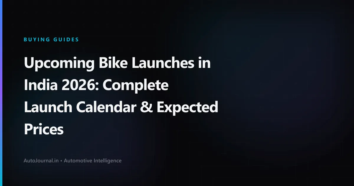 Upcoming Bike Launches in India 2026: Complete Launch Calendar & Expected Prices